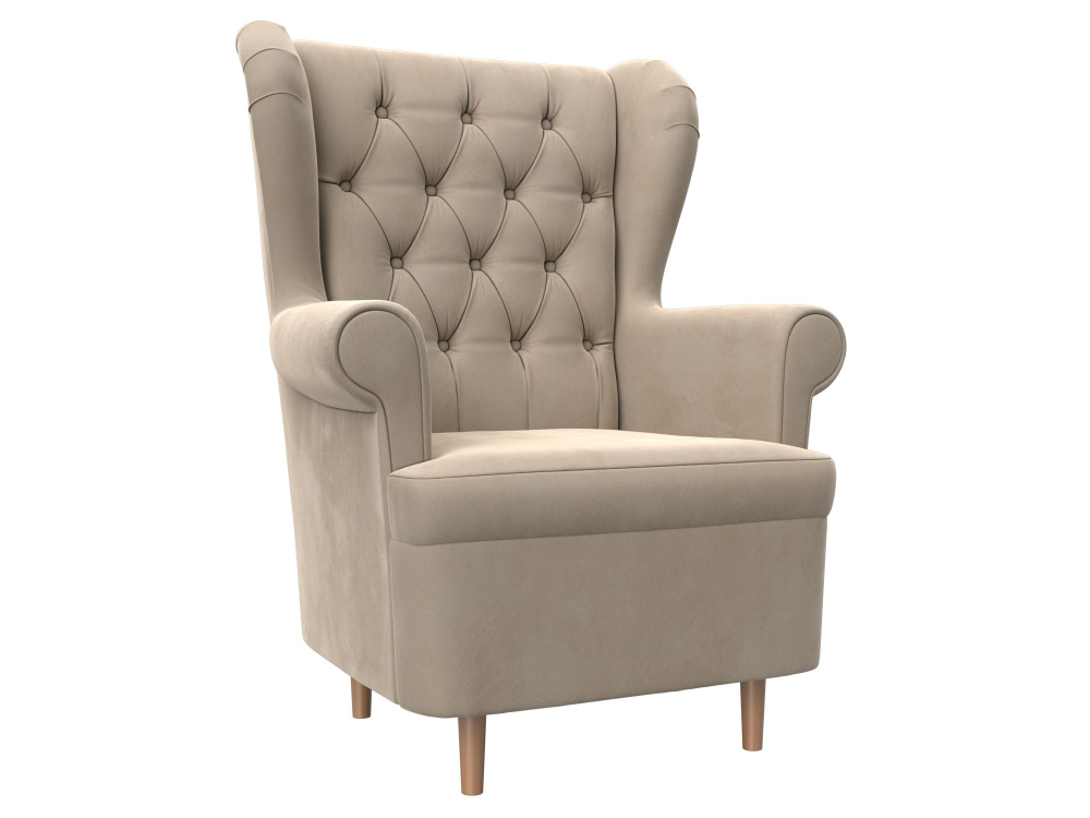 Кресло Торин Люкс, Бежевый, Велюр, 108493