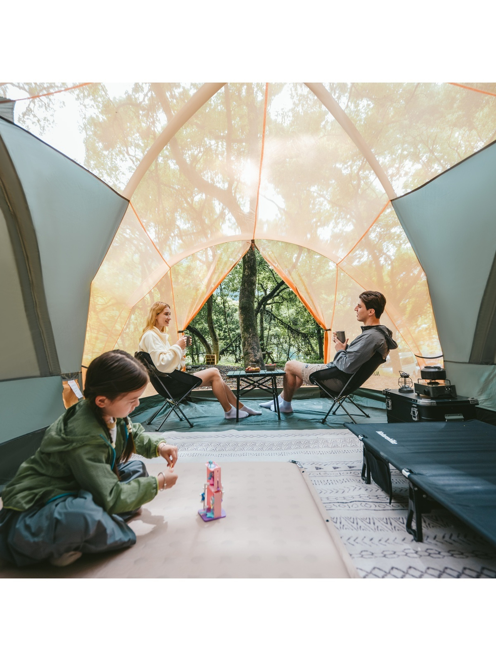 Палатка Naturehike KOTA 4, 8-местная, алюминиевый каркас, темно-зеленая