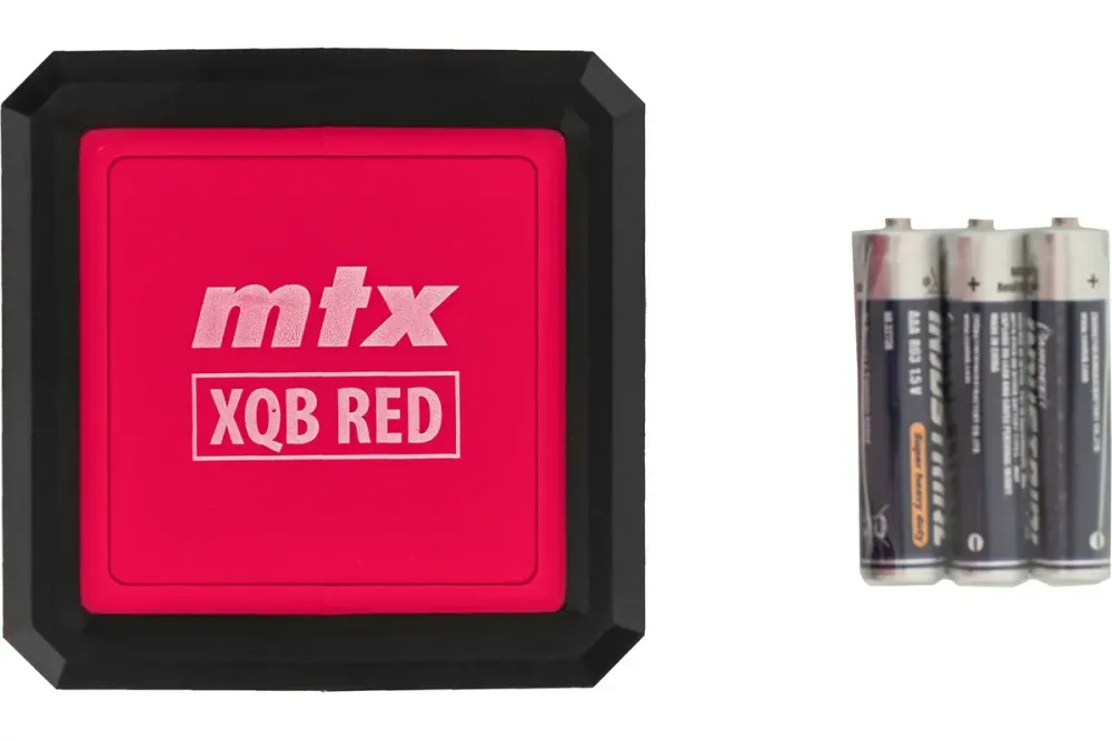 Лазерный уровень XQB RED Basic SET, 10 м, красный луч, батарейки, резьба 1/4" MTX, 35018