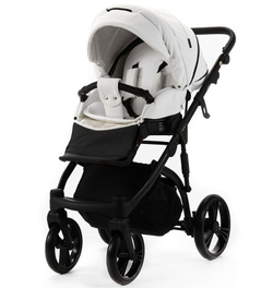 Детская коляска Adamex Lanti Deluxe 2 в 1 LN-SA1 (БЕЛАЯ КОЖА)