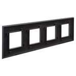 Рамка "Avanti", "Черный матовый", 4 поста (8 мод.)