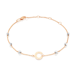 Браслет «Буква О» из комбинированного золота