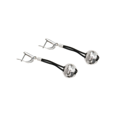 "Зумм" серьги в родиевом покрытии из коллекции "Астерио" от Jenavi с английским замком