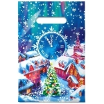 Пакет с вырубной неусиленной ручкой 20х30 (30) Интерпак НГ (Волшебная ночь) Россия