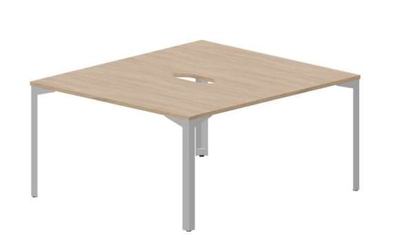 Составной стол на 2 рабочих места 138х156,6х75см (2 эргономичных выреза)