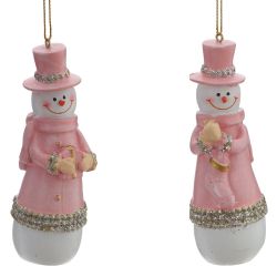 GAEM Фигурка декоративная подвесная "Снеговик", L4 W3,5 H11,5 см, 2в.