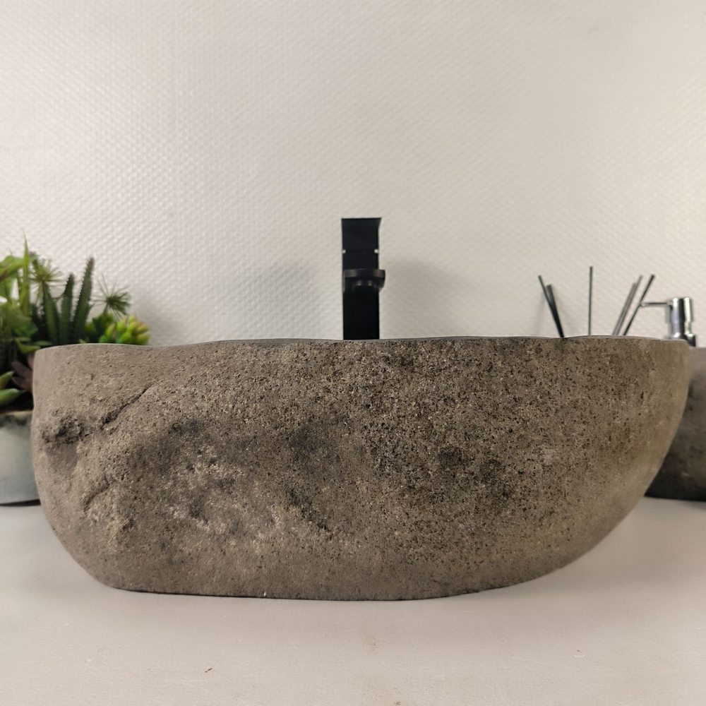 Каменная раковина из речного камня RS-05180 (55*41*15) 0862 из натурального камня