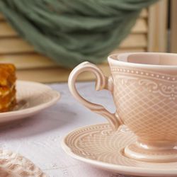 Кофейная пара 110 мл d 6,8 см h6,3 см Aristocrat Peach Tea Noble [6]