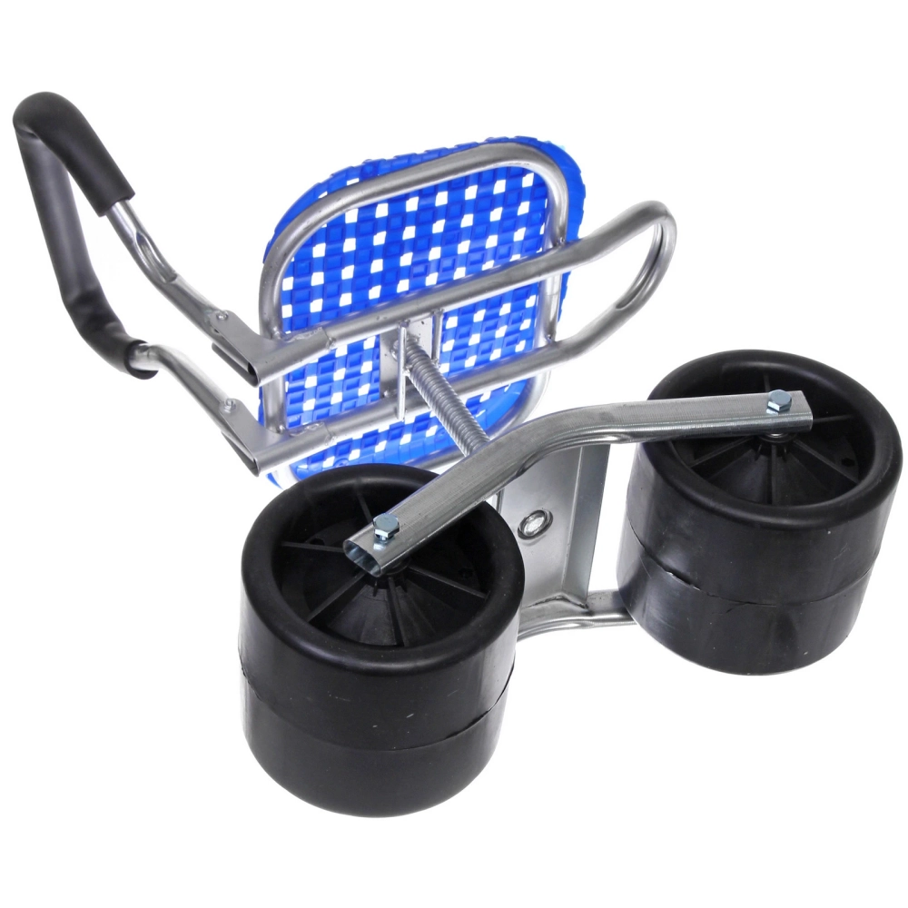 Стул садовый на колесах для прополки и работы в саду 35*47*14см с поворотным механизмом(360°) складная спинка, цвет синий