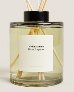 Zara Home WHITE JASMINE REED DIFFUSERS — ароматический диффузор с тростниковыми палочками, Белый Жасмин, 500 мл