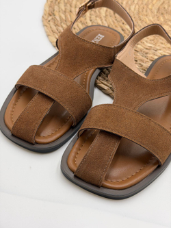 Босоножки женские натуральная кожа арт. PEY 470-3 цвет "рыже-коричневый"