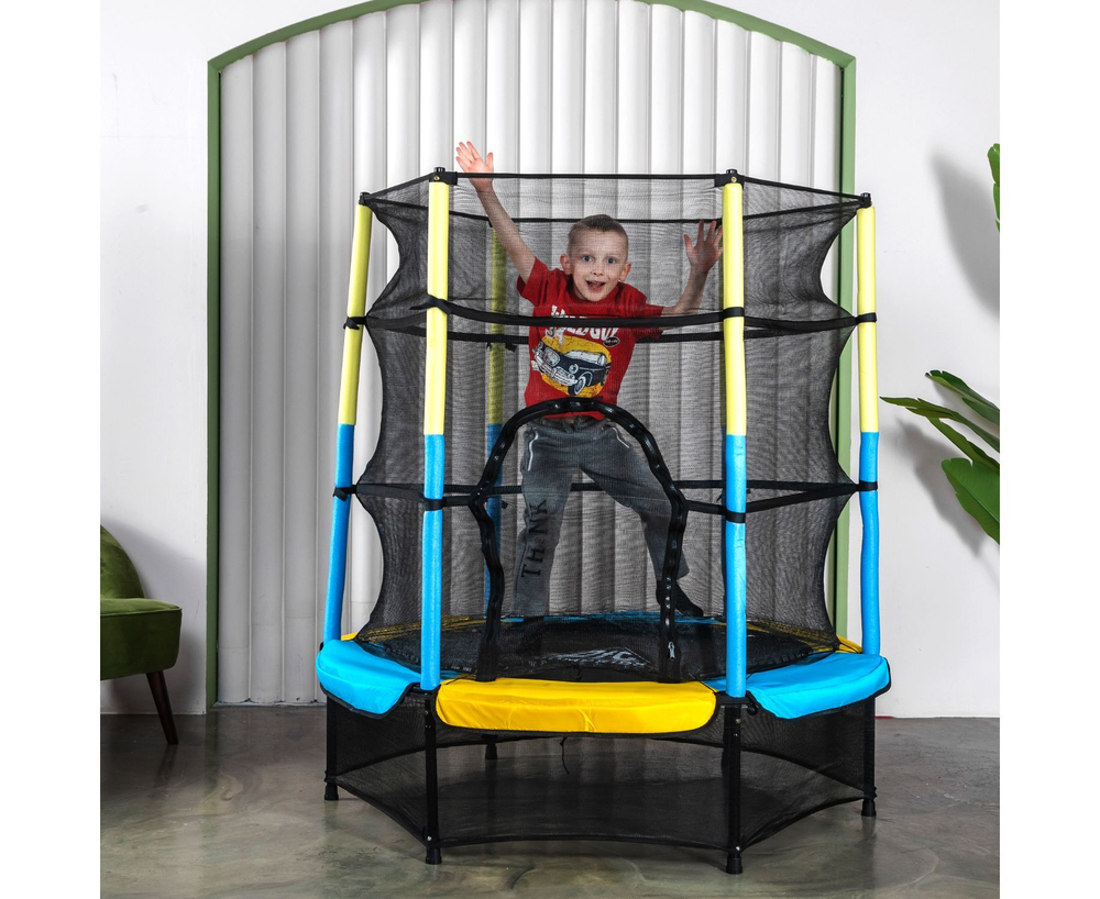 Батут DFC JUMP KIDS 55" желто-синий