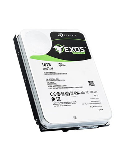 Жесткий диск Seagate Exos X18 HDD 3.5" SATA 16Tb, 7200 rpm, 256Mb buffer, 512e/4kn, CMR, ST16000NM000J, 1 year