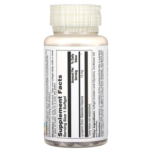 Solaray, ликопин, 10 мг, 60 капсул