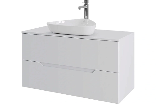 Тумба с раковиной Orange Line 100 Li-100TuwMDF+B07-500W белый