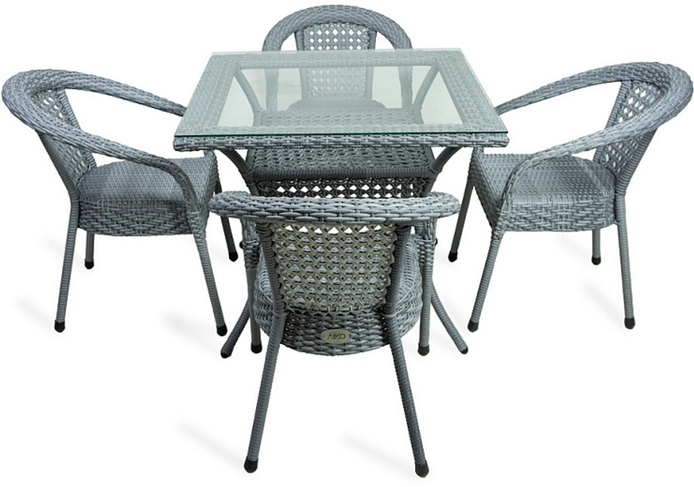 Комплект садовой мебели AIKO Deco 5045П квадратный (серый)