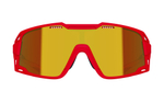 Flash  / Matte Ferrari Red w/ Ferrari Red Temple  / Champion Gold Ti / Cylinder Lens