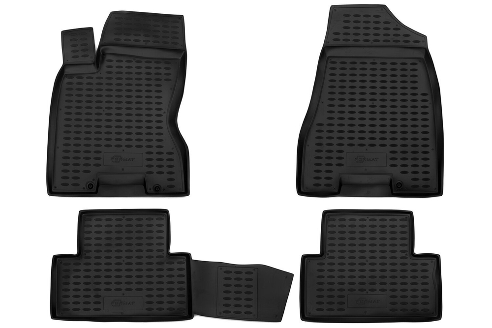 Коврики Optimum, в салон для NISSAN X-Trail T31 (II, IIp), 2007-2013, 4 шт. (повышенная износостойкость, полиуретан, чёрные) Format.FORMAT.36.20.210