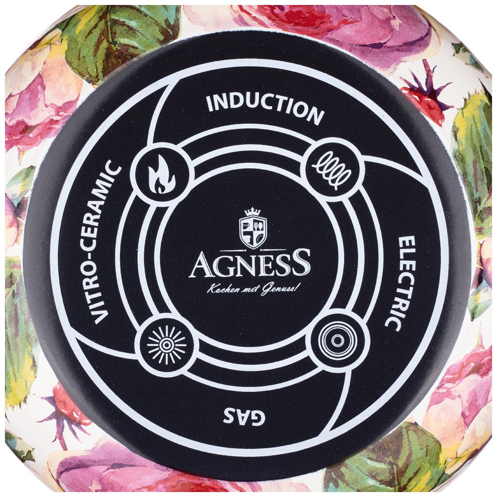 КОВШ AGNESS ЭМАЛИРОВАННЫЙ, СЕРИЯ ВИНТАЖ ДЛИНА=31 СМ. ДИАМЕТР=14 СМ. 0,9Л (КОР=4ШТ.)