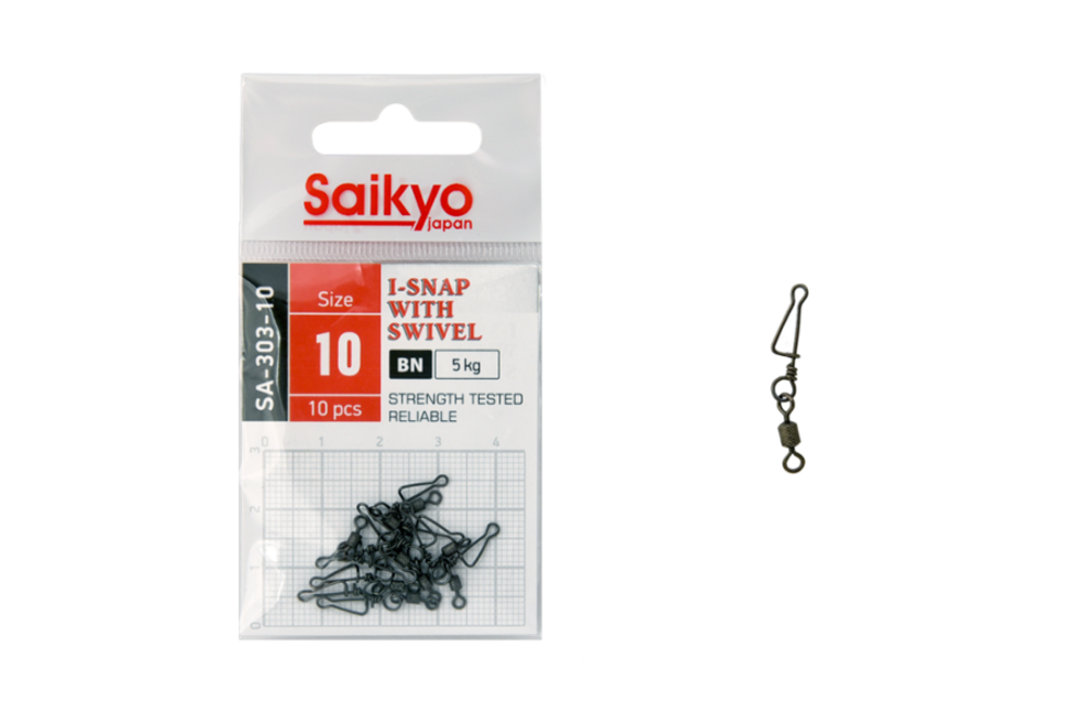 Вертлюг с застежкой Saikyo SA-303-10 - 10 шт