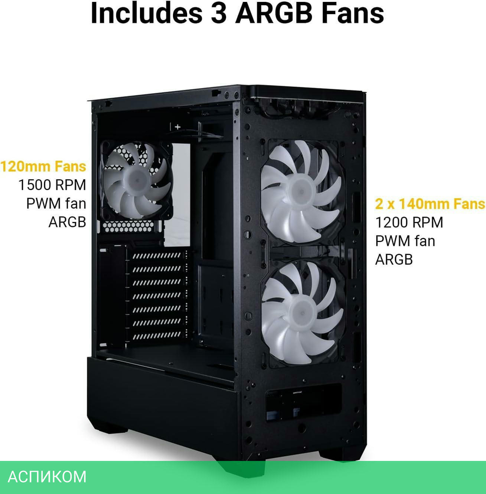 Корпус Lian Li Lancool 205 MESH C ATX без БП Black (G99.OE764CX.00)