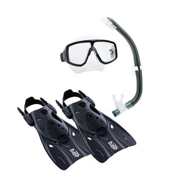 Набор маска+трубка+ласты в сумке TUSA Sport UPR-0101 черный/черный