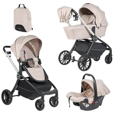 Коляска модульная 3в1 Baby shell 2025 (Coffee/Кофейный комби BBS-013)