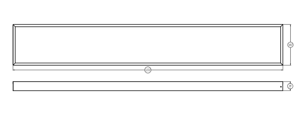 Светильник LED ДВО FG 180 32W 5000K PRISM 3810Лм IP40 1200х180х35мм FAROS