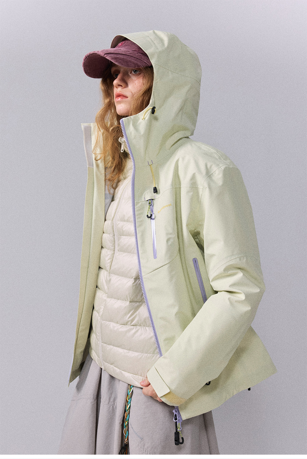 Куртка Nothomme Monterest Women's "Empty Mountain Rain" 3-in-1 C6 Waterproof Hiking Jacket with Detachable Down Vest