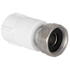 Муфта TEBO бел. PP-R с накидной гайкой 20x1/2 (мет.штуцер) (40/240), арт. 030021001