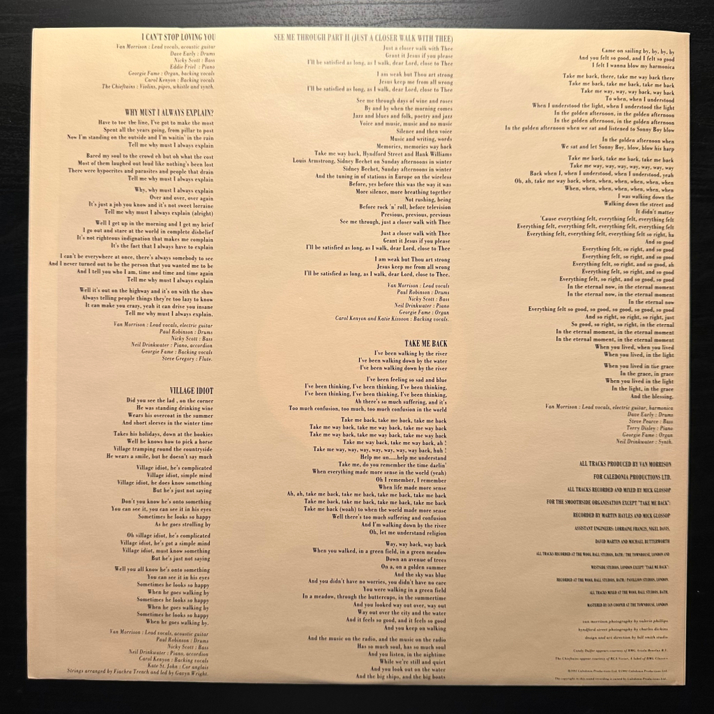 Van Morrison - Hymns To The Silence 2LP (Голландия 1991г.)