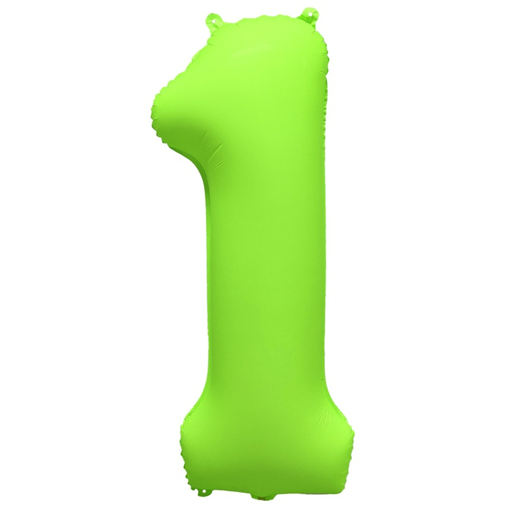 Шар фольгированный Цифра 1 101 см (Зеленый)