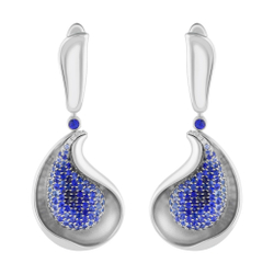 Серьги с сапфирами и бриллиантами, E0130-2/5