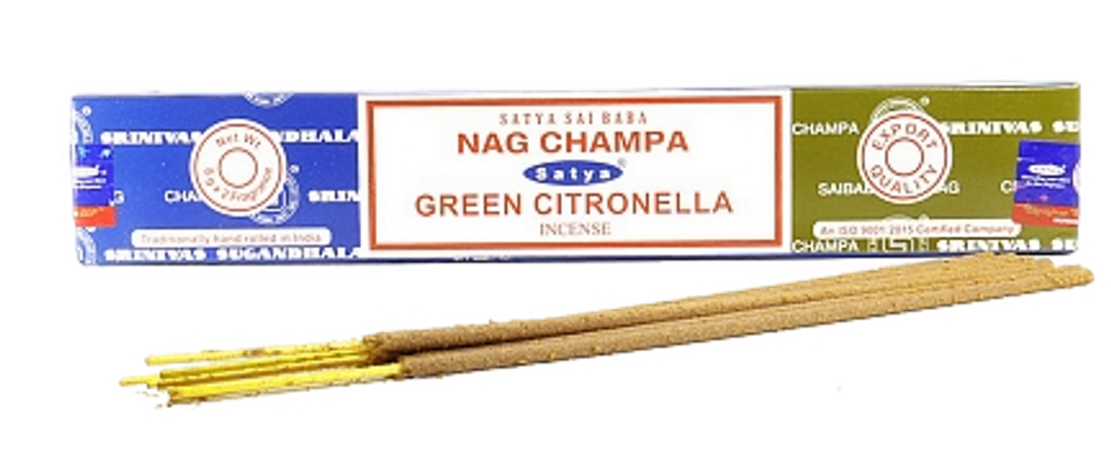 Ароматические палочки с ароматом нагчампы и ситронеллы зеленой