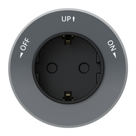 Розетка MultiTrack 16А 250В 2P+E кругл. графит SE MTK13001G