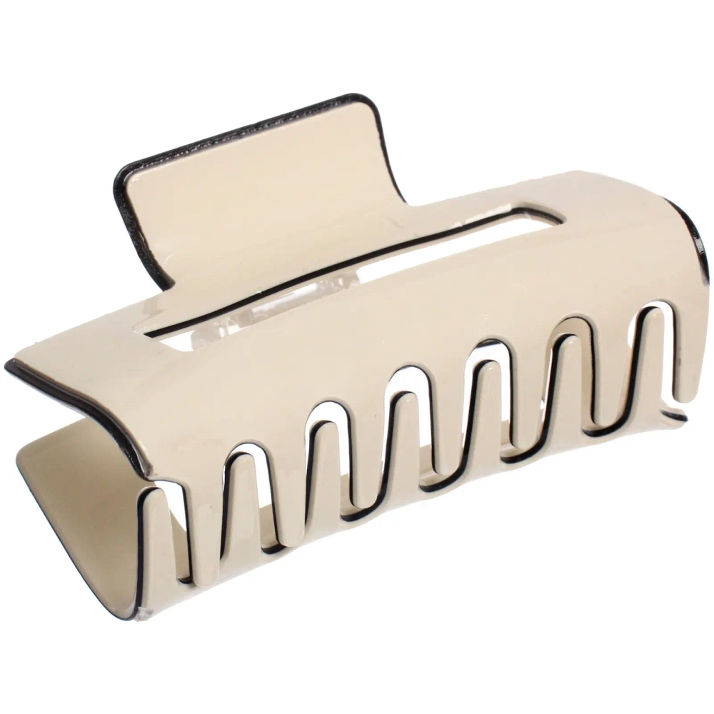 Заколка - краб для волос «AKS-EMPIRE», цвет белый, 7,5*4,5см