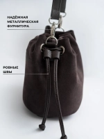 Сумка через плечо маленькая натуральная замша