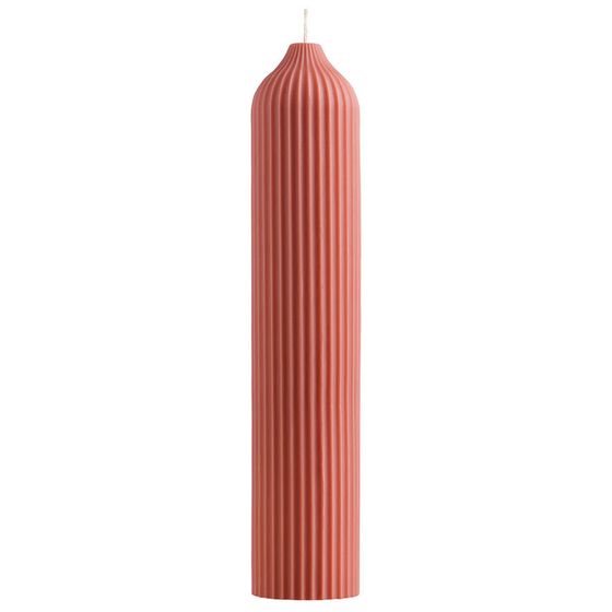 Свеча декоративная террактового цвета Edge 26,5 см