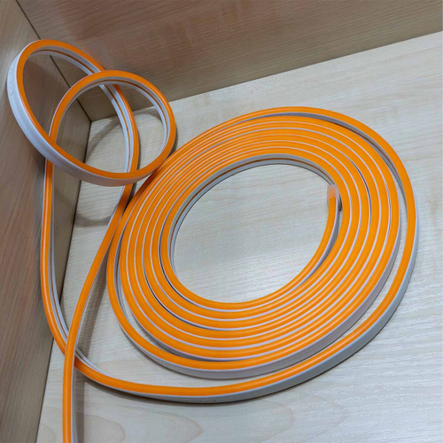 Светодиодная лента гибкий неон LEDbeLED 12V 6х12mm 120led/m IP67, жёлто-оранжевый, 5 метров