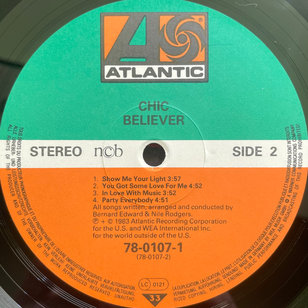 Chic - Believer (Скандинавия 1983г.)