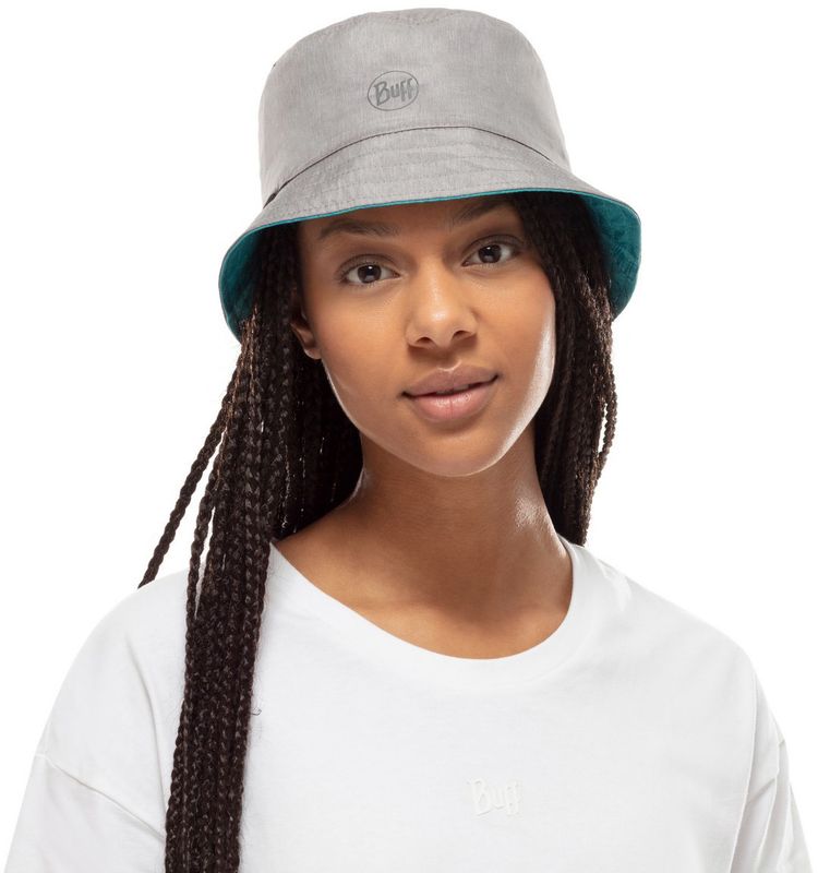 Панама двухсторонняя Buff Travel Bucket Hat Acai Grey/Turquoise Фото 4