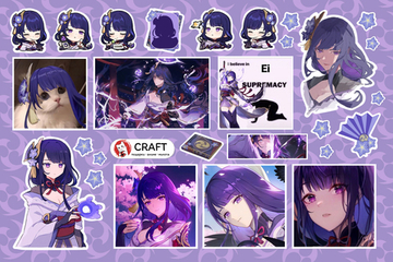 Стикерлист "Геншин импакт -  Райден"