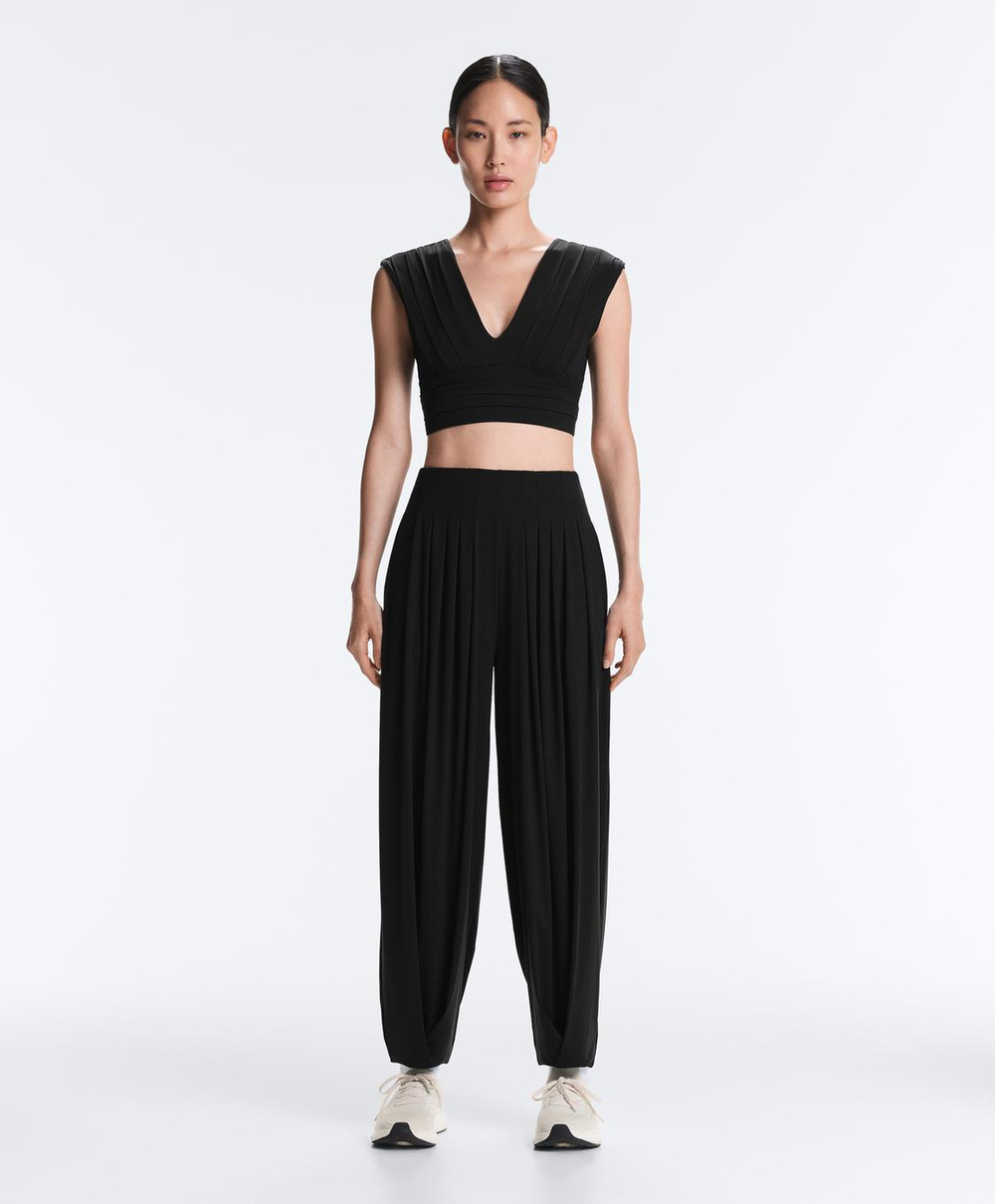 Oysho Длинные брюки-блумеры Light Touch, черный