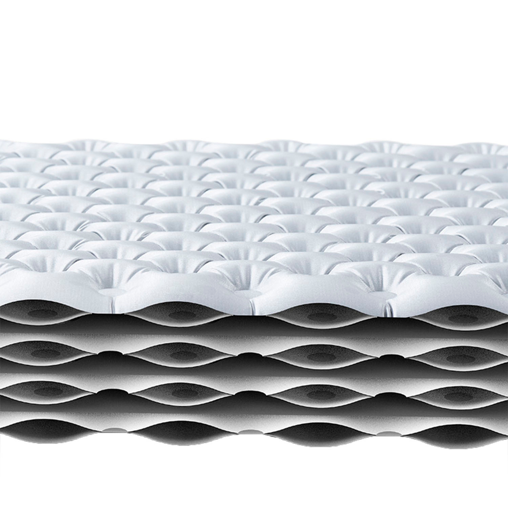 Коврик надувной Naturehike 183х58х12 см, овальный, серебристый карбон