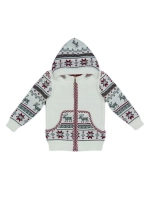 Кофта вязаная на молнии с капюшоном