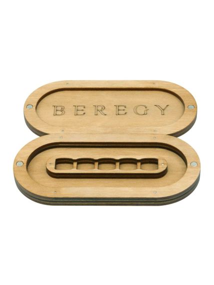 Деревянный футляр-шкатулка для скандинавских рун Старшего Футарка 5 шт., без наполнения вид спереди