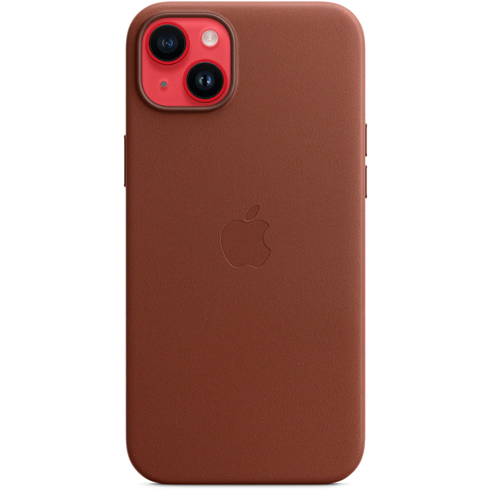 Кожаный чехол с поддержкой MagSafe Apple Leather Case для iPhone 14 Plus, Umber (Умбра)