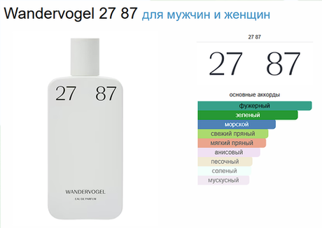 27 87 Perfumes Wandervogel 100 ml (duty free парфюмерия)