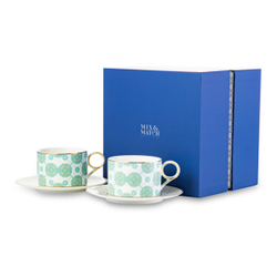 Набор чашек чайных с блюдцами 2шт Mix&Match Home Максим