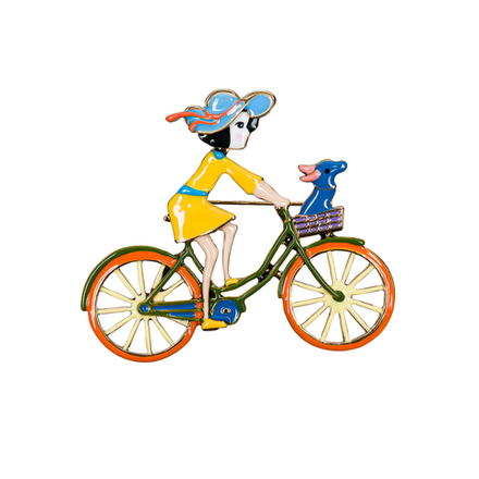 Брошь Shadore Велосипед XZ2294.10 BR/G